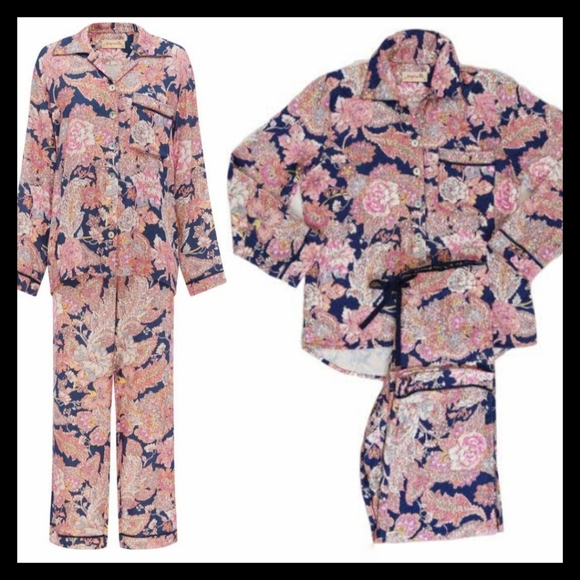 Papinelle Ella Cozy Woven Pajama Set Small EUC - Picture 10 of 10